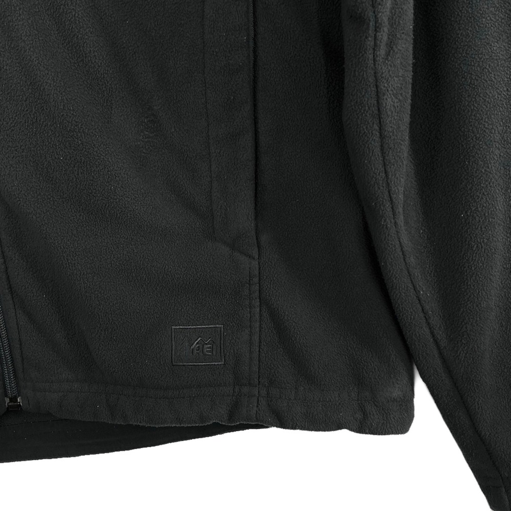 REI Men's Medium Dark Grey Full Zip Fleece Jacket Outdoor Hiking Casual‎ - Picture 8 of 8